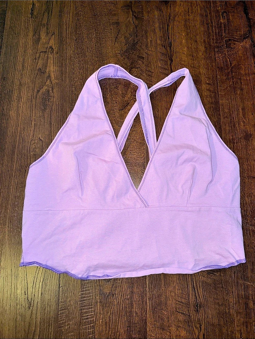 BDG Purple Strappy Crop Top